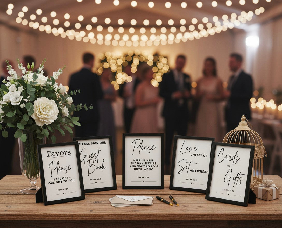 Wedding Signage Classic Black & White