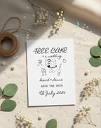 Free Cake & A Wedding - Save The Date Cards