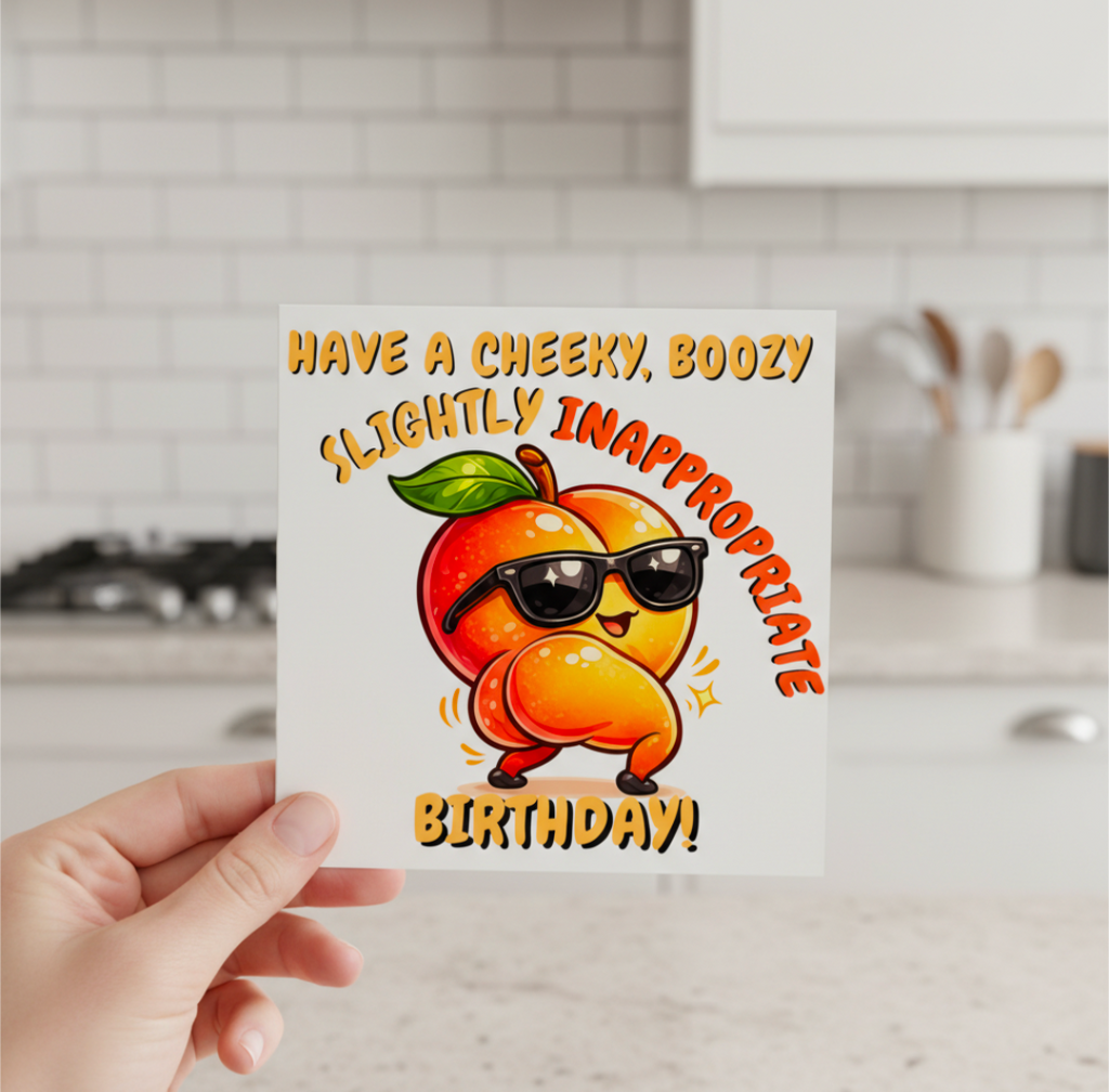 Cheeky Boozy Birthday Card – Slightly Inappropriate