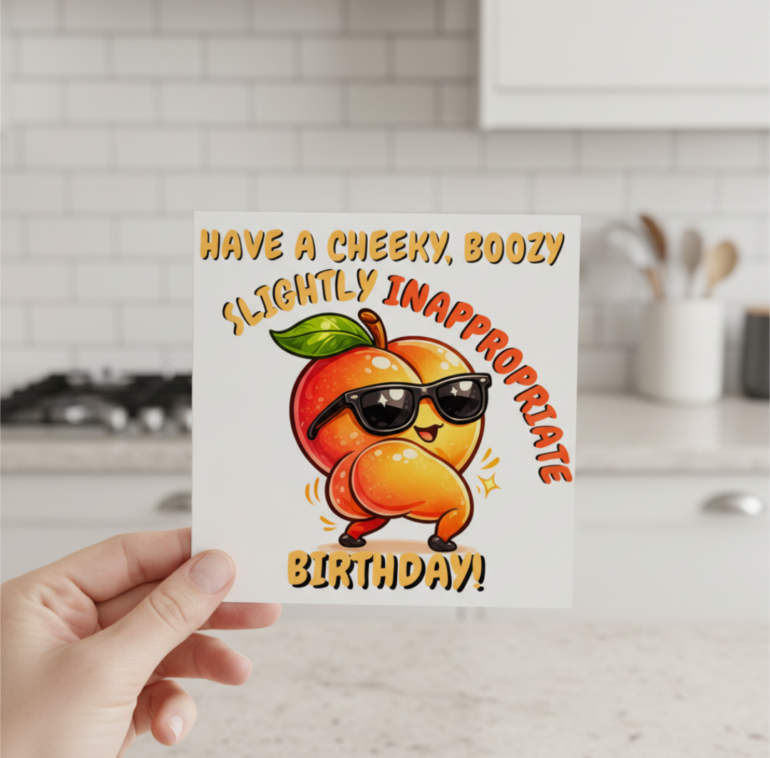 Cheeky Boozy Birthday Card – Slightly Inappropriate