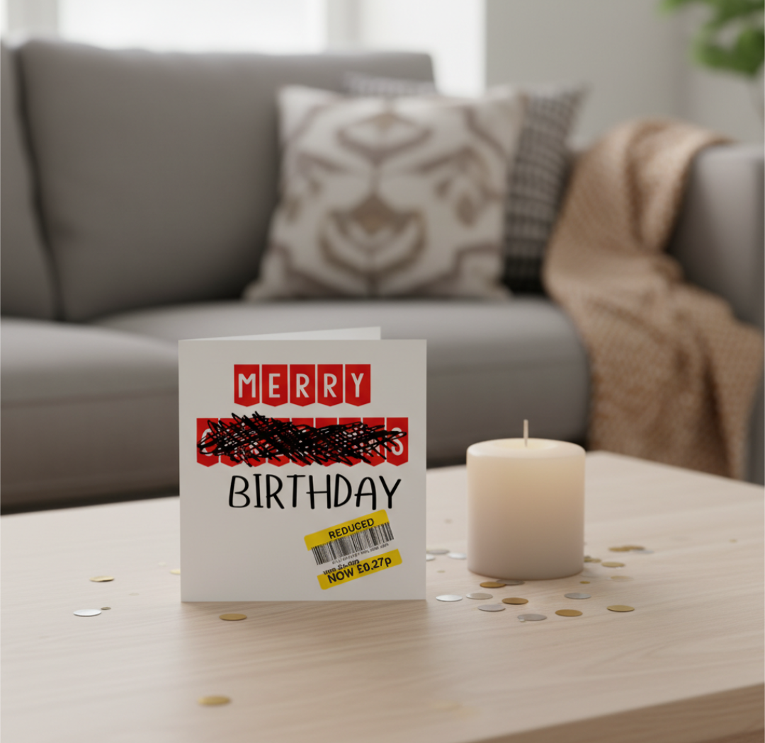 Funny Birthday Card – Merry Not Christmas Birthday