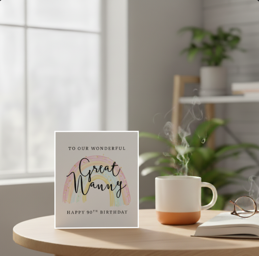 Personalised Rainbow Birthday Card | Any Relation & Age