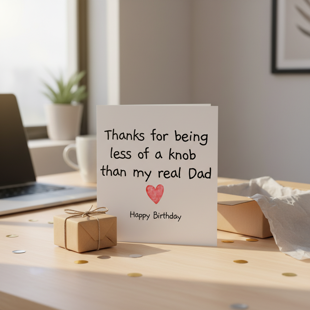 Funny Step Dad Birthday Card