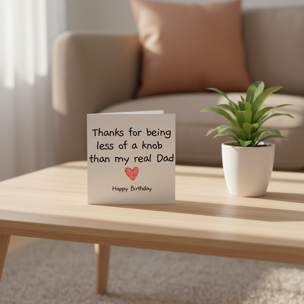 Funny Step Dad Birthday Card