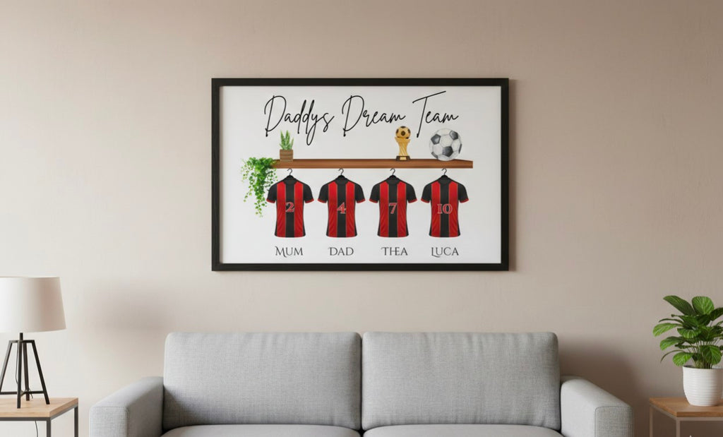 Daddys Dream Team Football Shirt Family Print