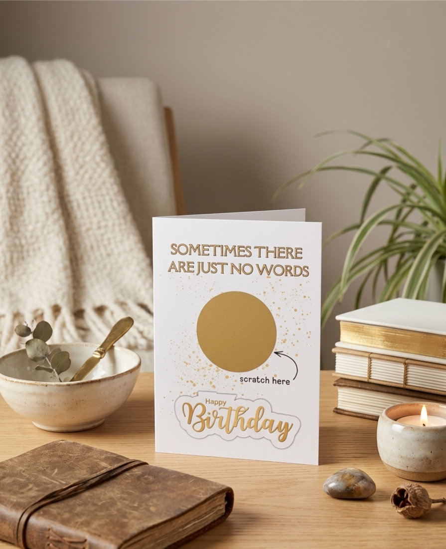 No Words Rude Birthday Scratch Card