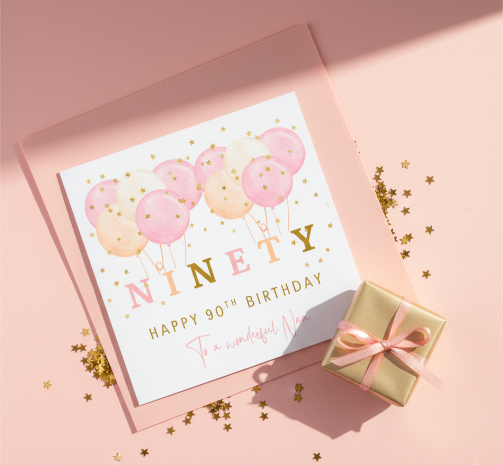 Personalised Pastel Birthday Balloon Card