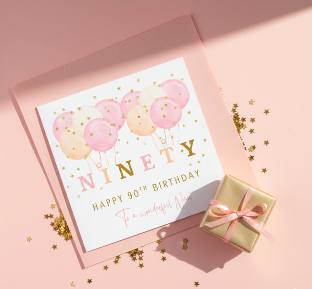 Personalised Pastel Birthday Balloon Card