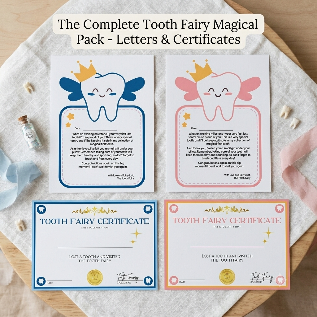 Tooth Fairy Letter & Certificate