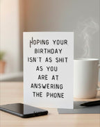 Answering The Phone Birthday Card