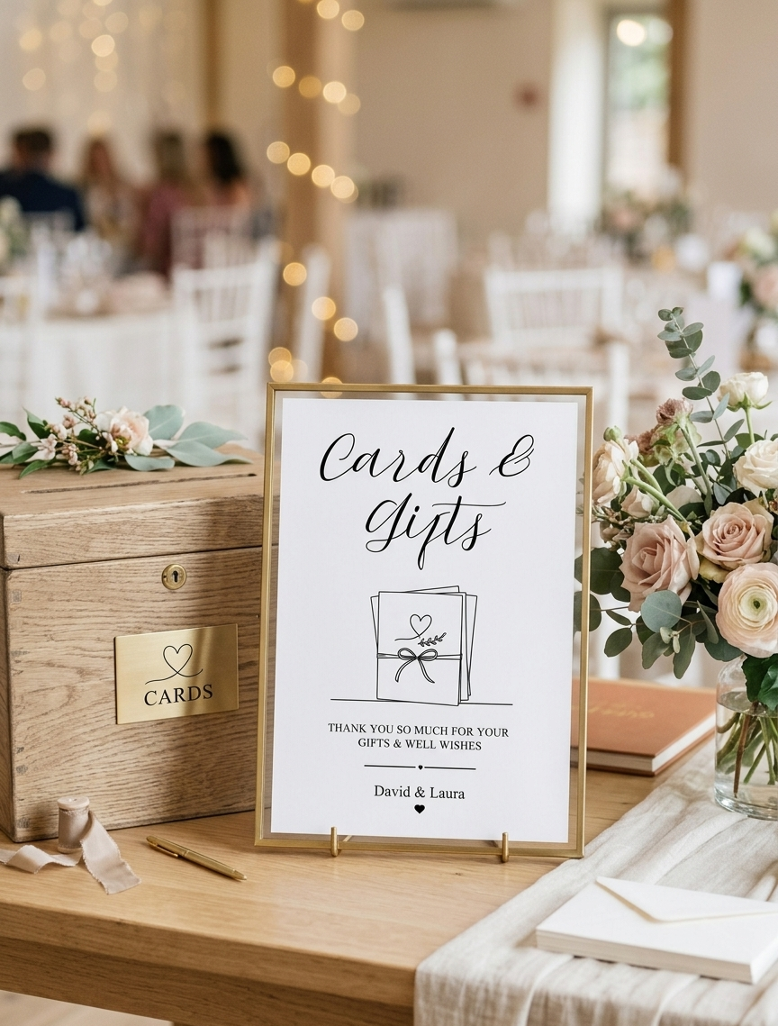 Cards & Gifts Wedding Sign Wedding Reception Sign