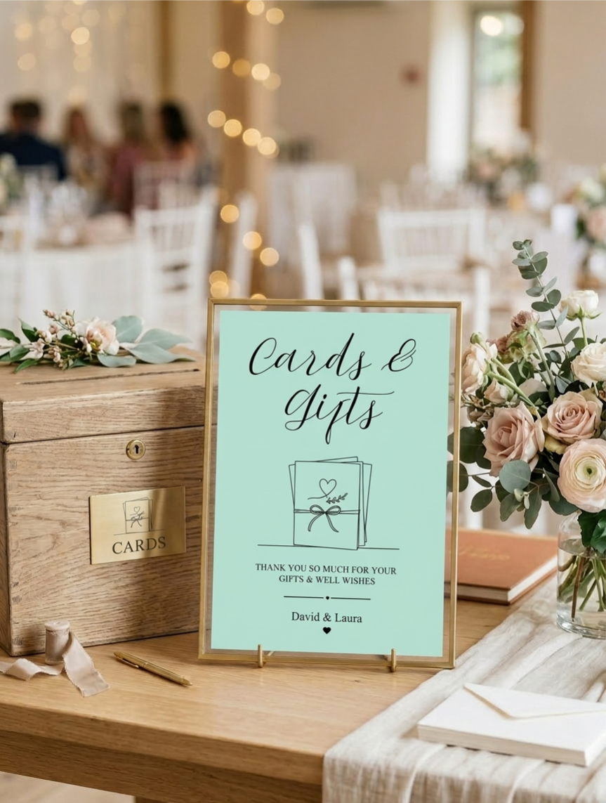 Cards & Gifts Wedding Sign Wedding Reception Sign