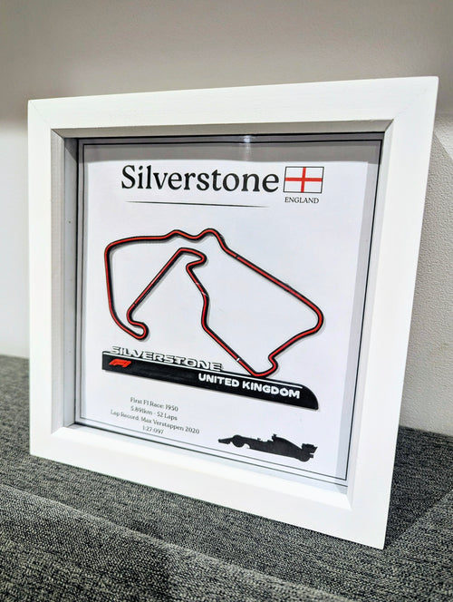 3D Printed Race Track Frame with Stats