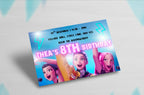 Personalised Blue K-Pop Kids Birthday Party Invitations | Custom Name, Age & Details | Packs of 10, 20 or 30 | Includes Envelopes