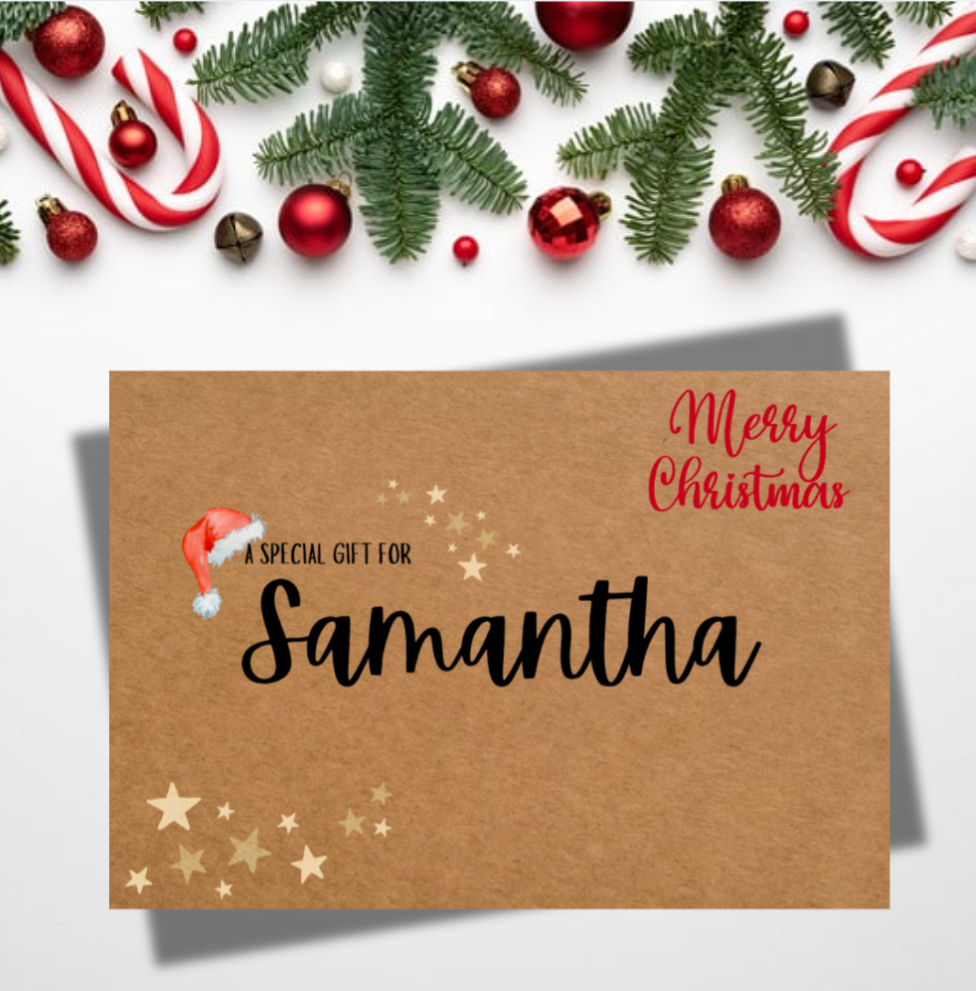 Personalised Christmas Cash Envelope