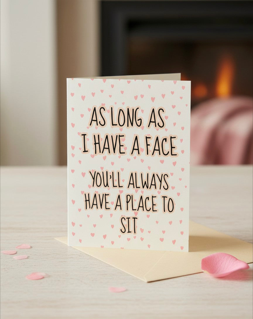 Funny Valentine’s Day Card | Place to sit