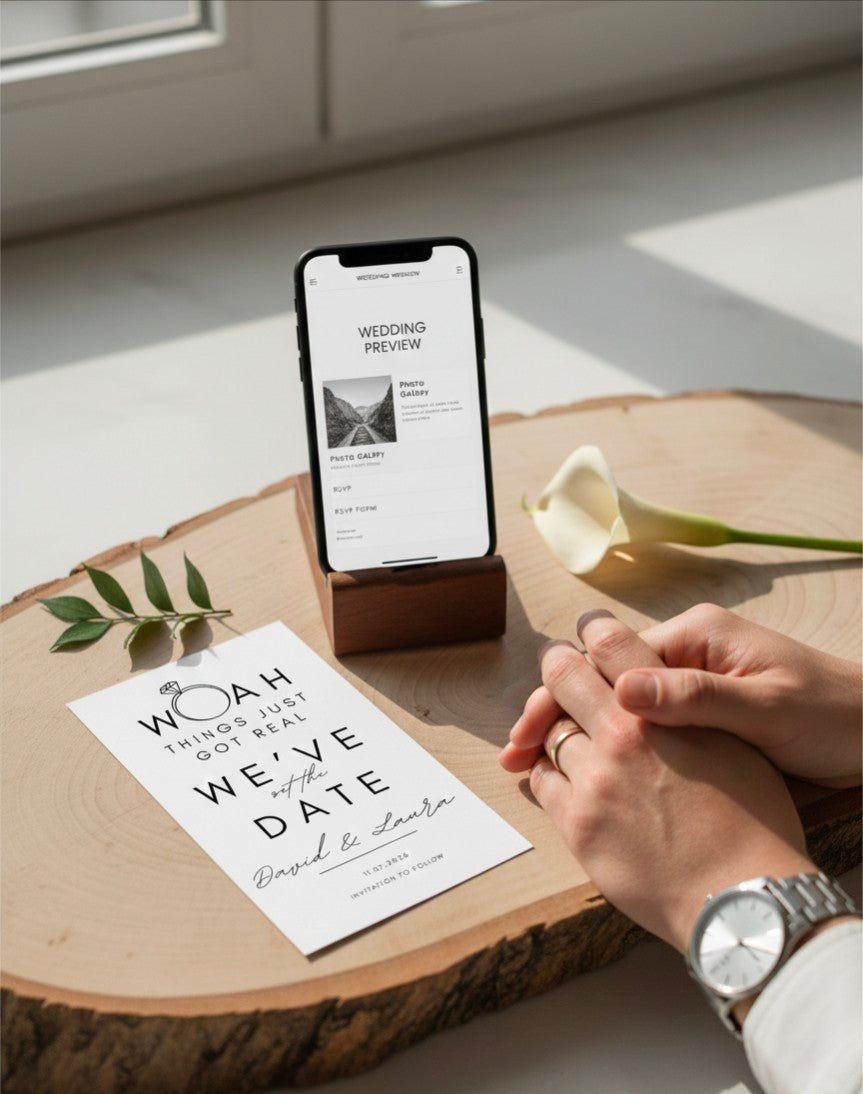 Woah Things Just Got Real - Save The Date Cards