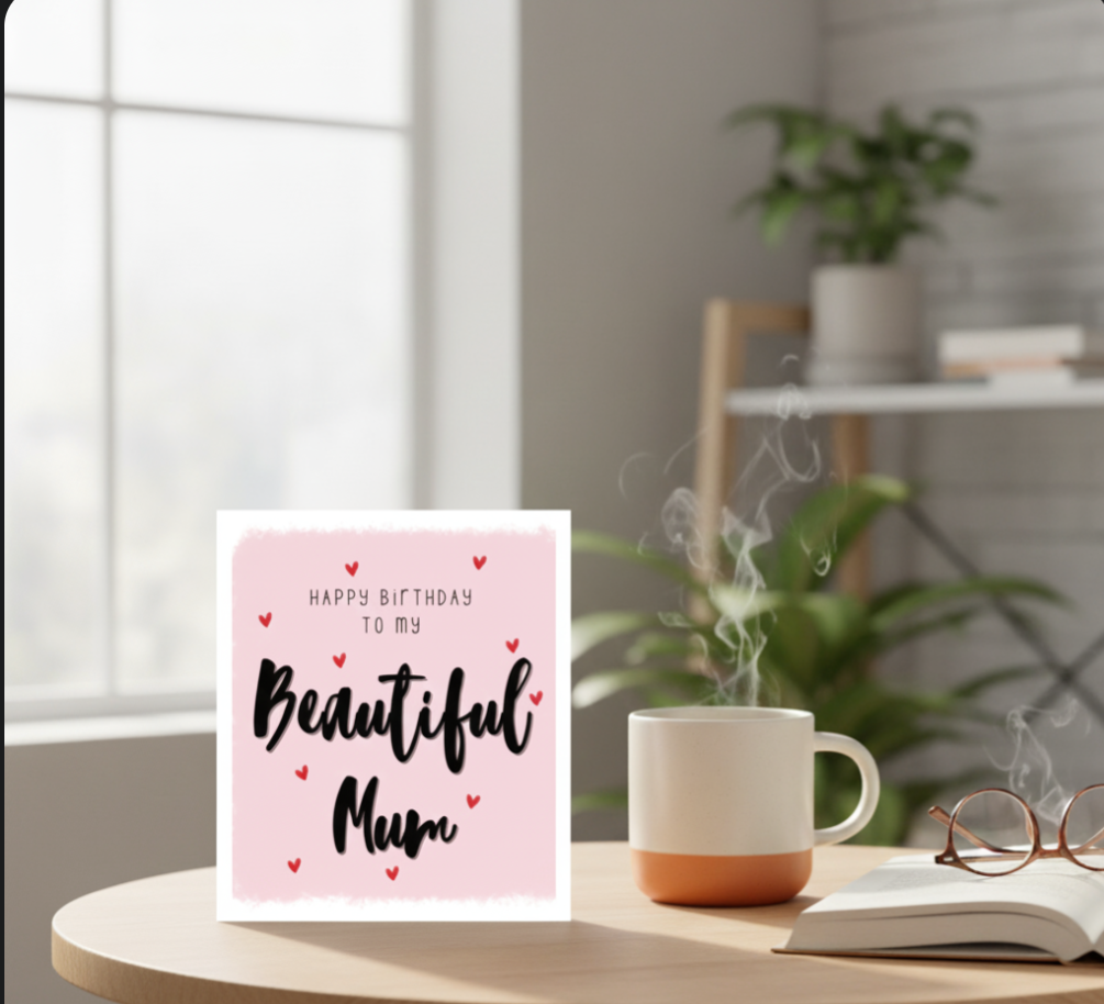 Happy Birthday Beautiful Mum Card
