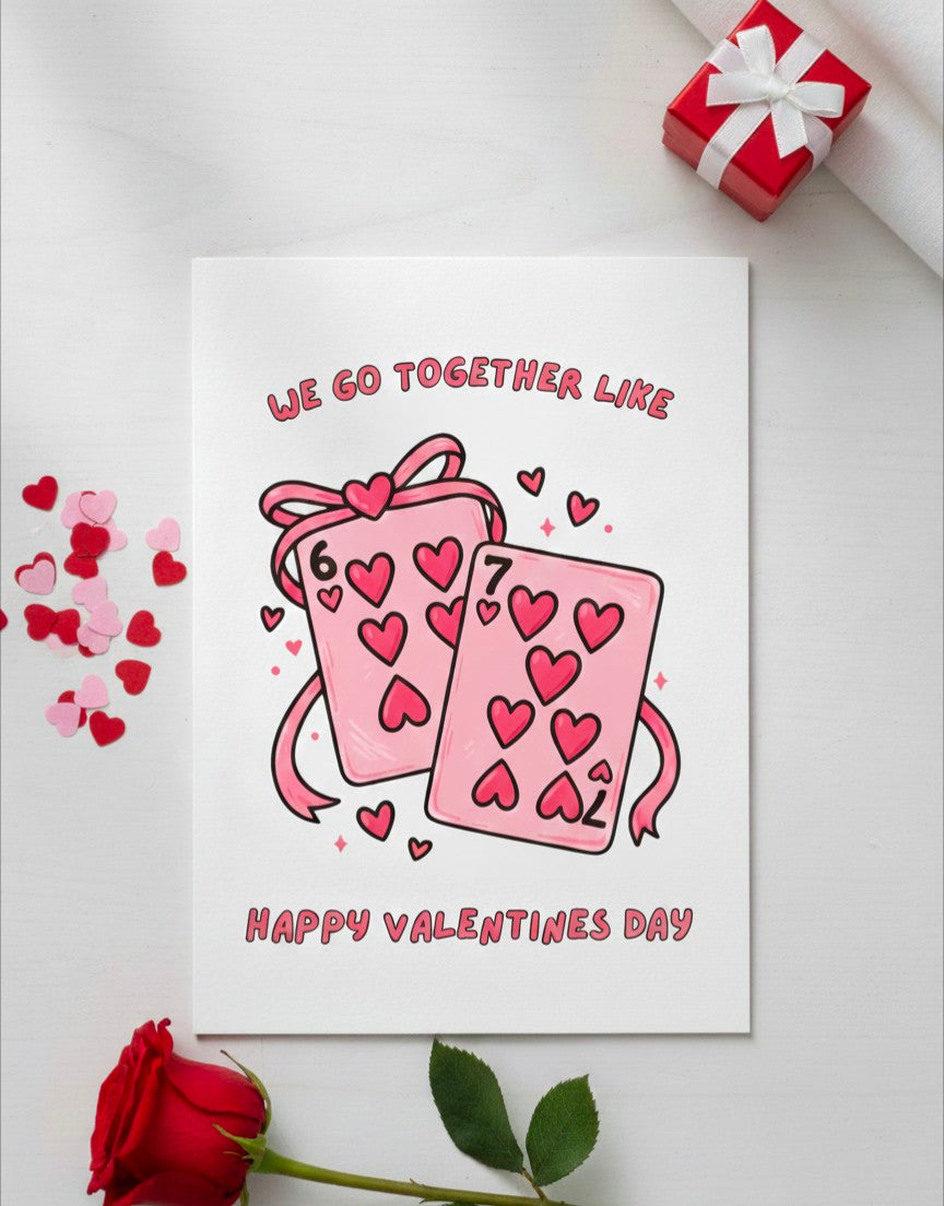 Cute Valentine’s Day Card | We Go Together Like Playing Cards