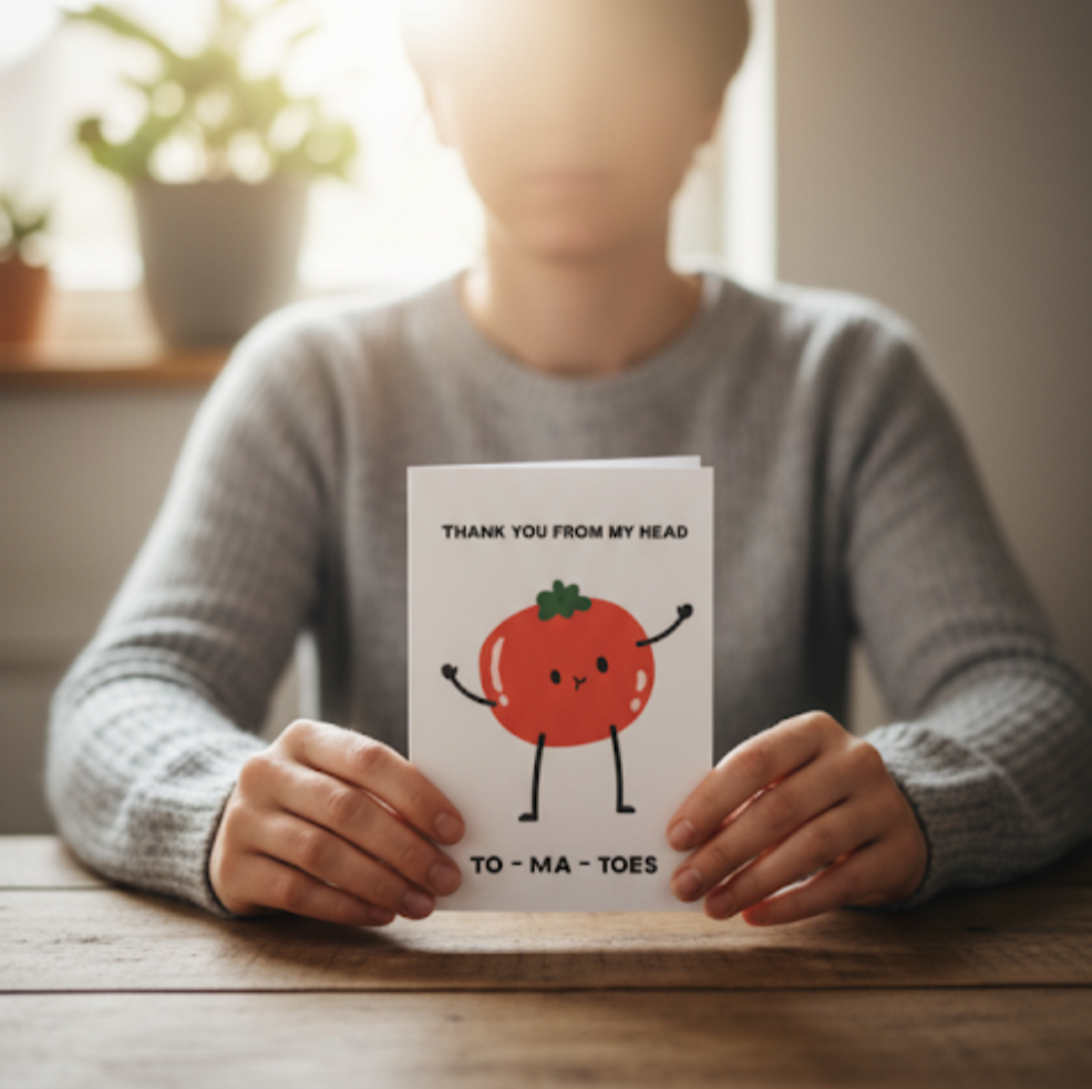 Funny Tomato Thank You Card | Cute Pun Thank You Card