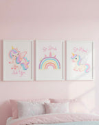 Be Kind, Be Brave , Be You Unicorn Prints Set Of 3