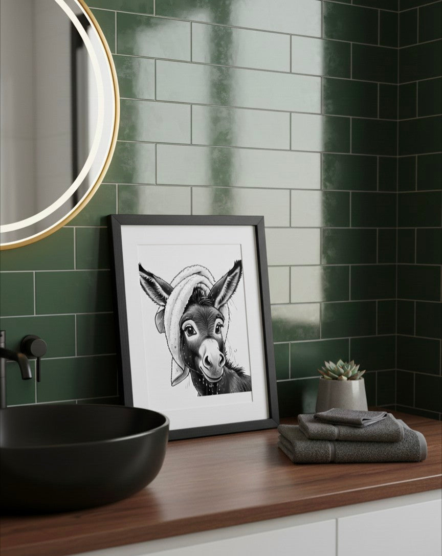 Donkeys Day Off Bathroom Print