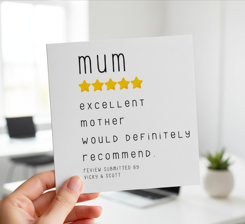 Mum Review Card – Excellent Mother Would Recommend