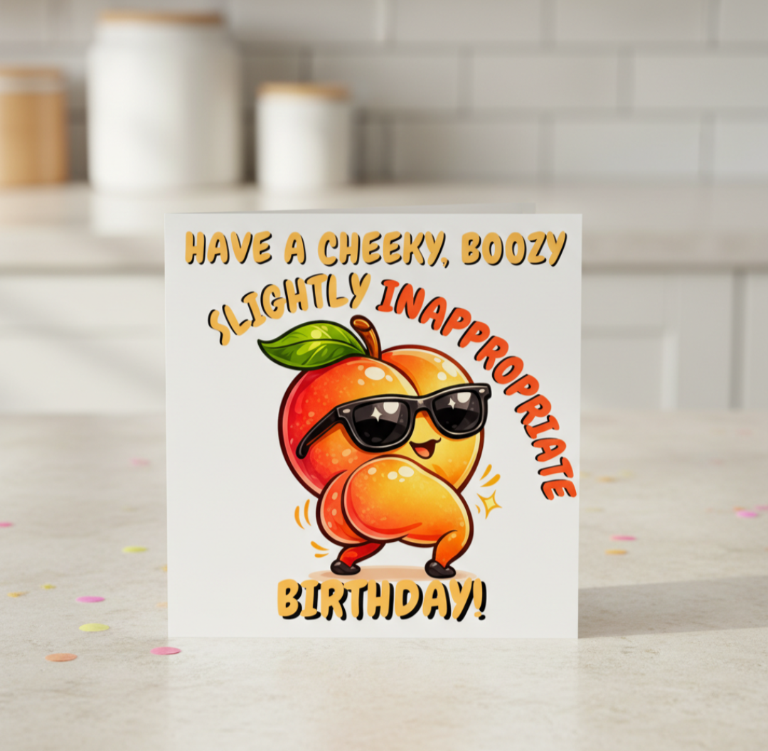 Cheeky Boozy Birthday Card – Slightly Inappropriate