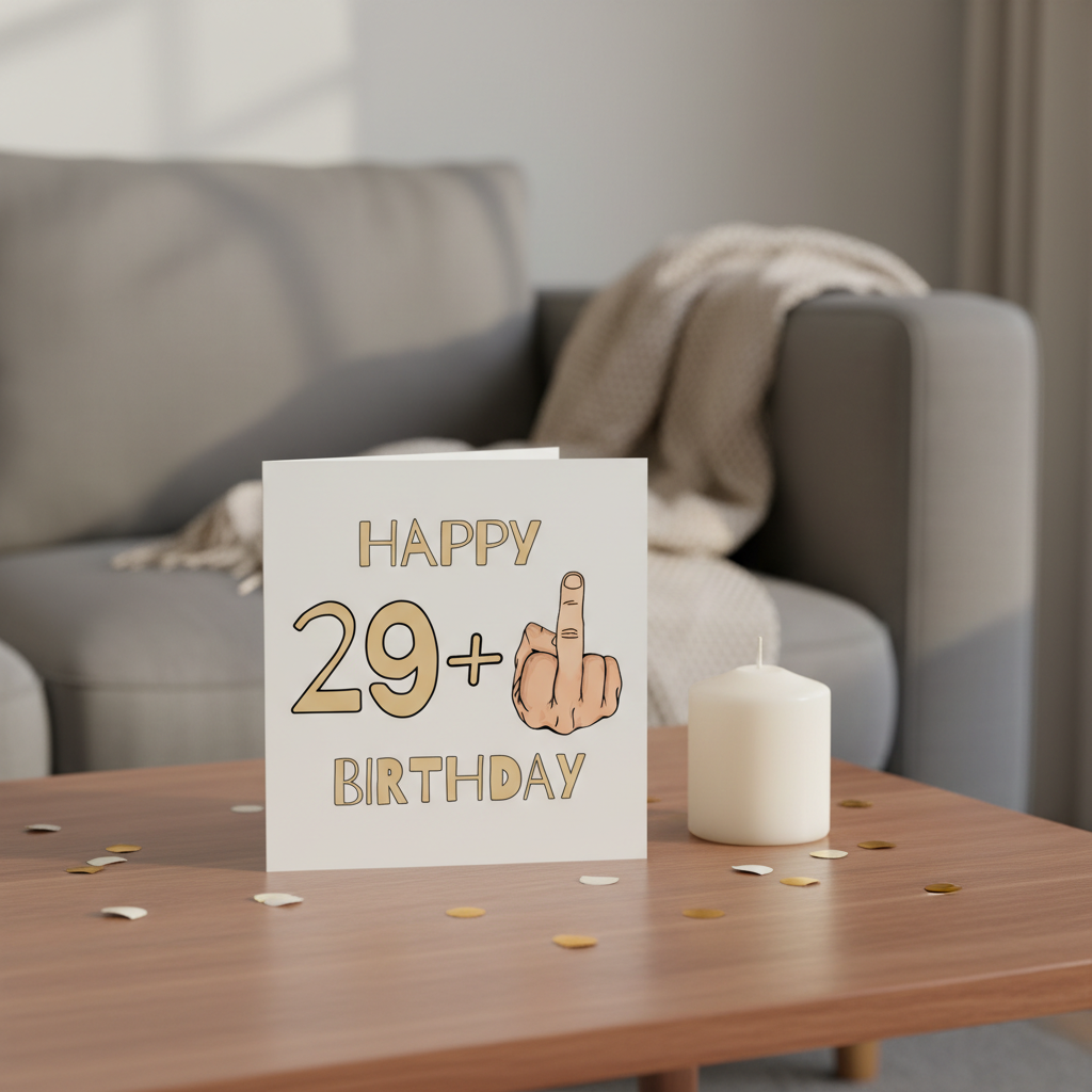 Funny 30th Birthday Card – 29+1