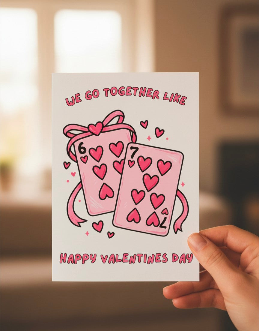 Cute Valentine’s Day Card | We Go Together Like Playing Cards