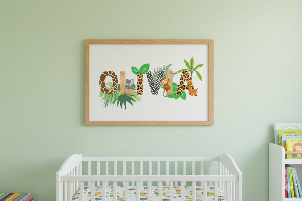 Personalised Jungle Name Print