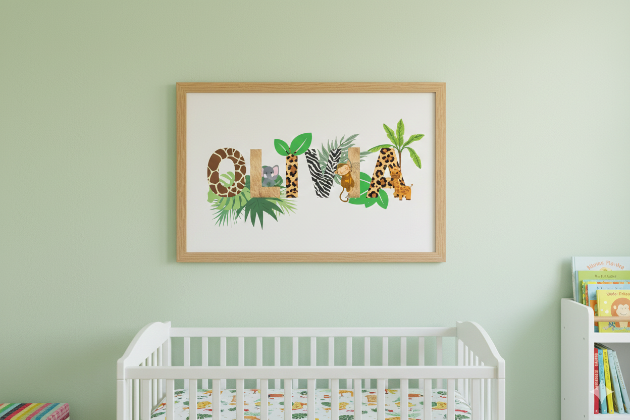Personalised Jungle Name Print