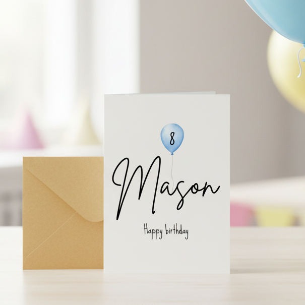 Personalised Named Birthday Card