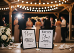 Wedding Signage Classic Black & White