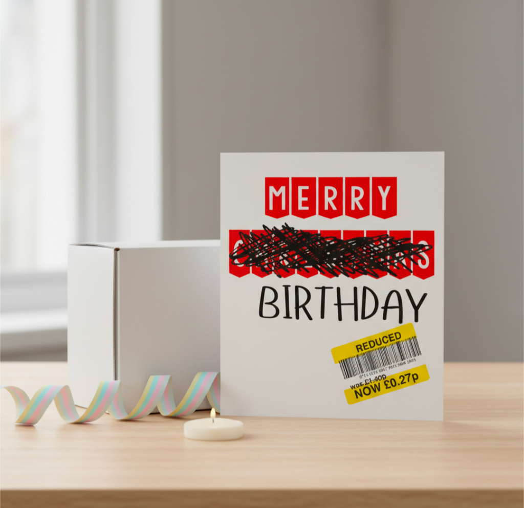 Funny Birthday Card – Merry Not Christmas Birthday