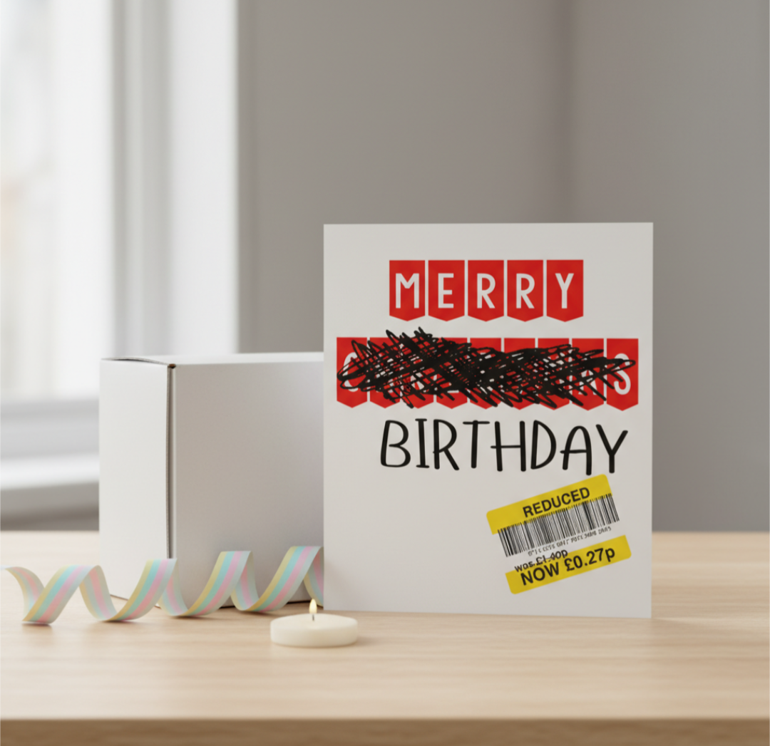 Funny Birthday Card – Merry Not Christmas Birthday
