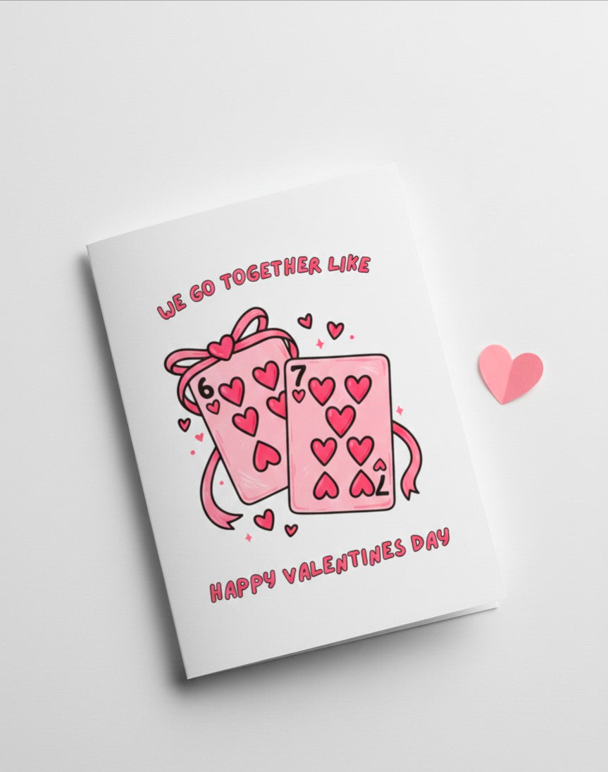 Cute Valentine’s Day Card | We Go Together Like Playing Cards