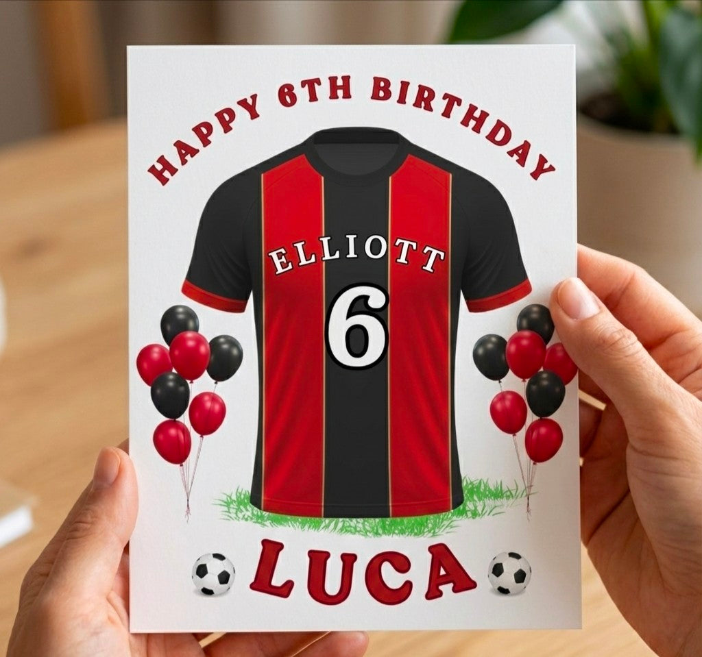 Personalised Football Card