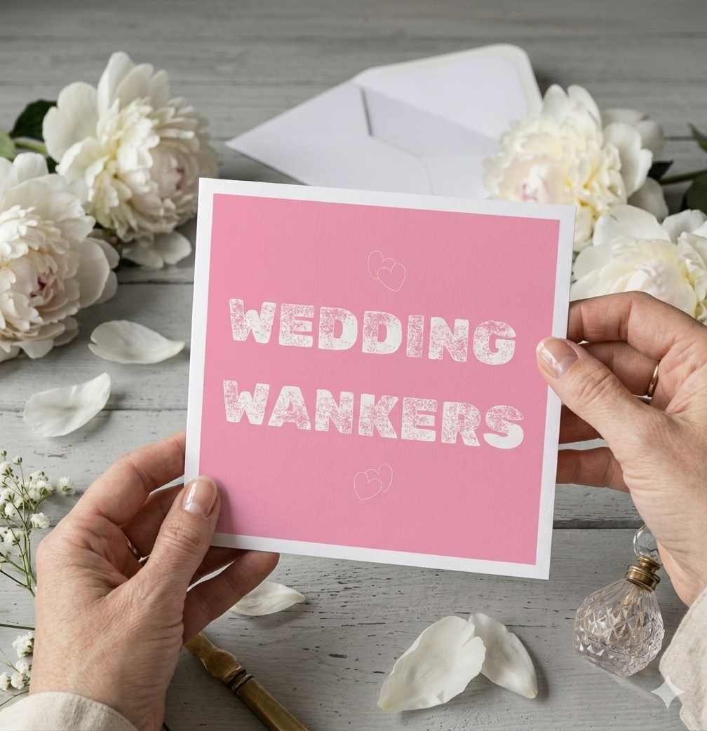Rude wedding congratulations card