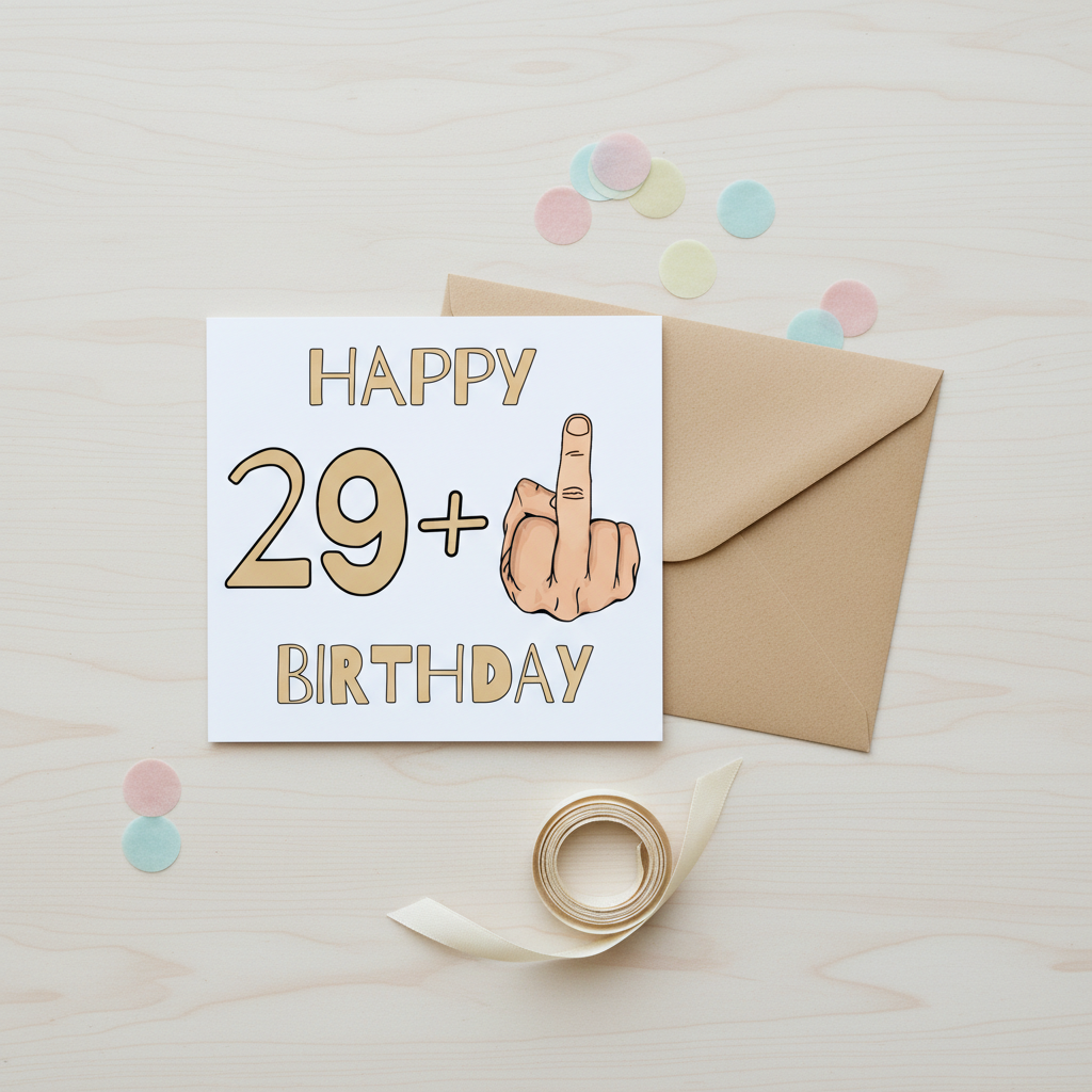 Funny 30th Birthday Card – 29+1
