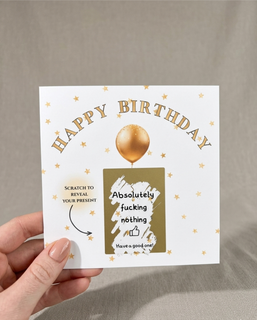 Happy Birthday Rude Scratch Card
