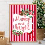 Merry and Bright Christmas Print