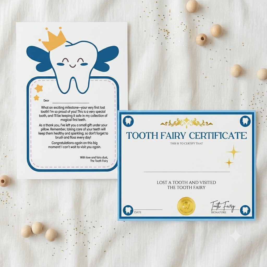 Tooth Fairy Letter & Certificate