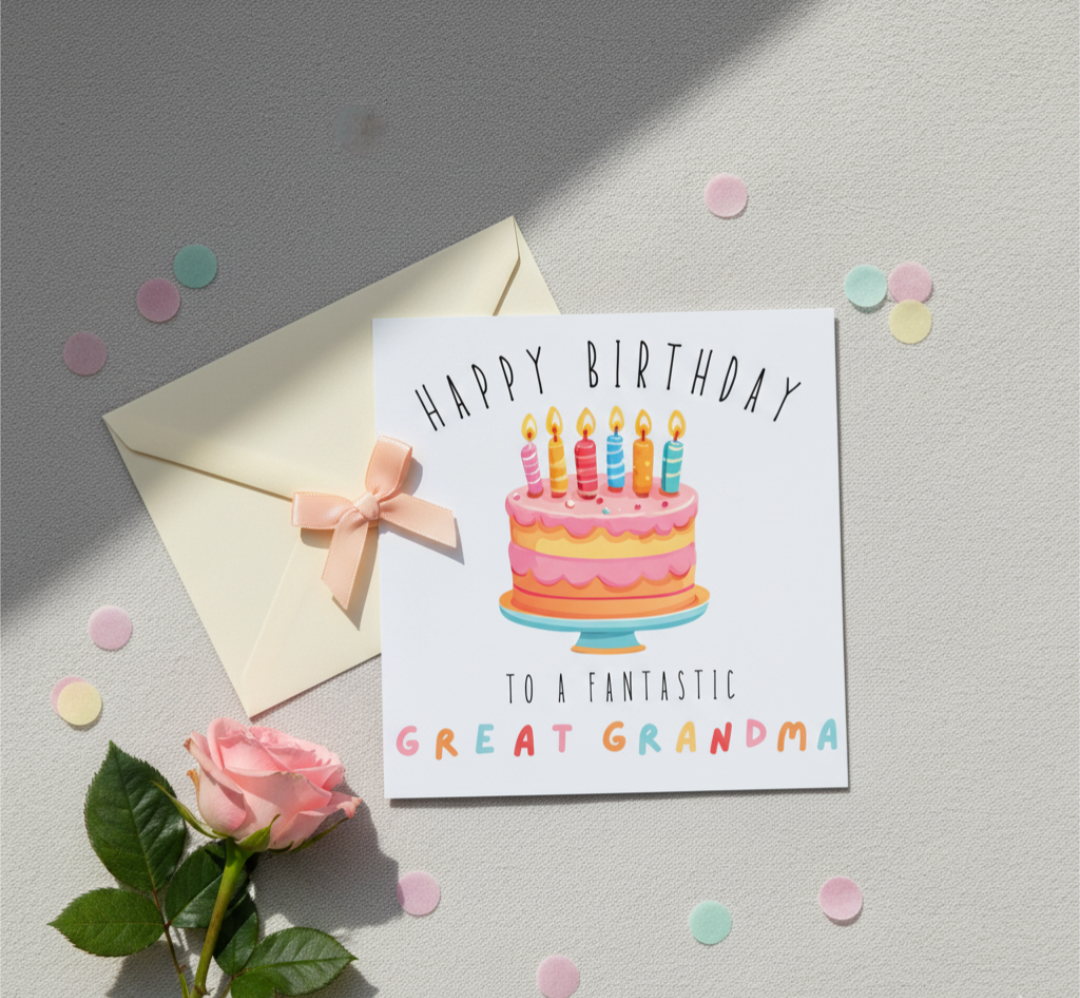 Personalised Cute Cake Birthday Card