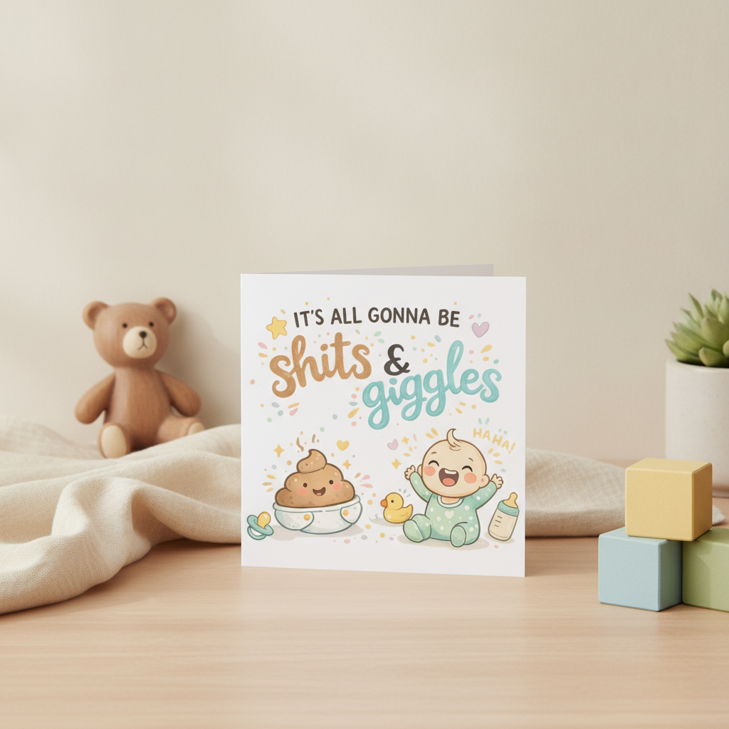 Its all gonna be Shits & Giggles New Baby Card