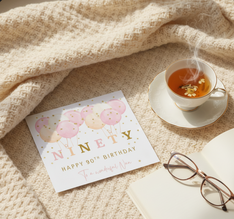 Personalised Pastel Birthday Balloon Card