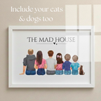 Personalised Family Custom Portrait Print