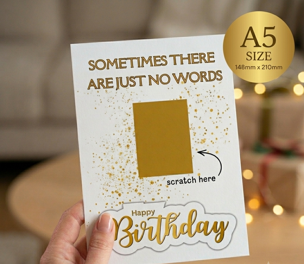 No Words Rude Birthday Scratch Card