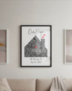 Our Home Personalised Map Print