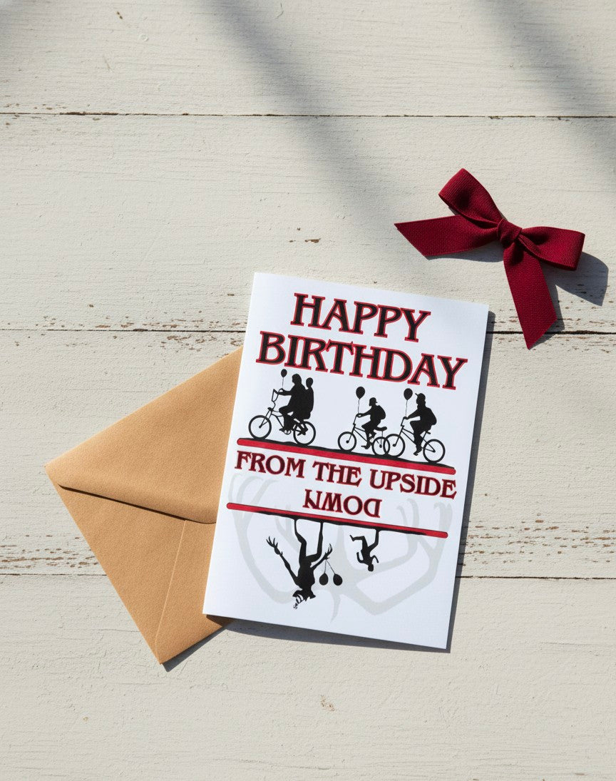 Funny Birthday Day Card From the Upside Down